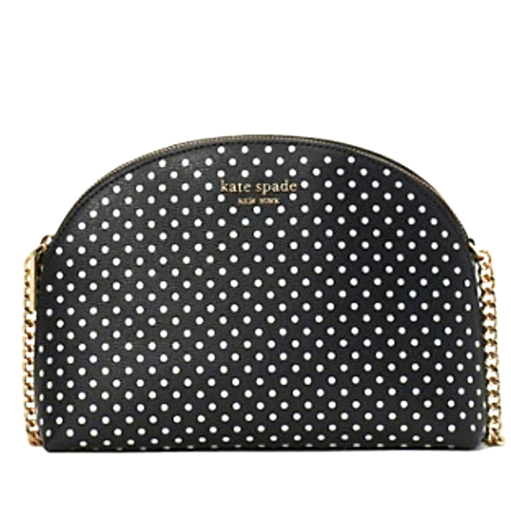 Kate Spade Black Mini  Polka Dot Crossbody Shoulder Bag Metallic Dot NWT - Picture 6 of 14